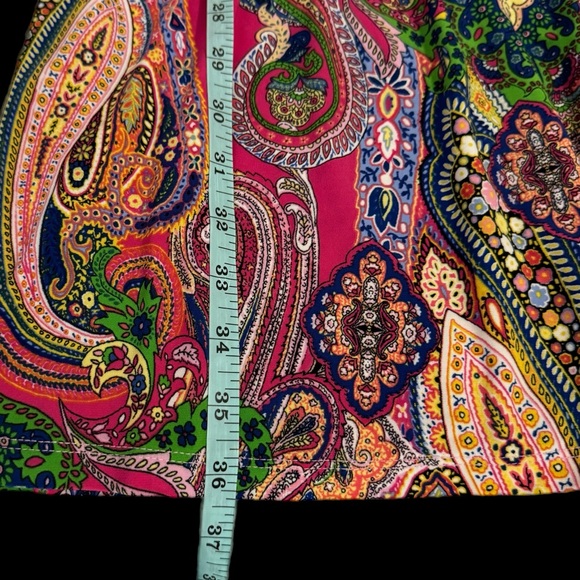 NWT TOMMY HILFIGER A Line Dress Size 8 Medium Colorful Paisley Bell Sleeve Boho - Picture 8 of 12